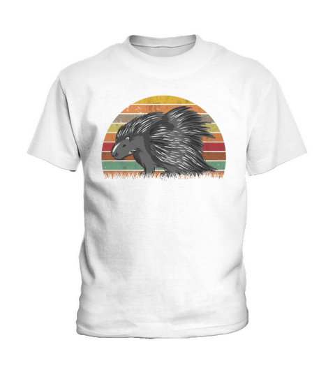 Porcupine Vintage Retro Kids T-Shirt