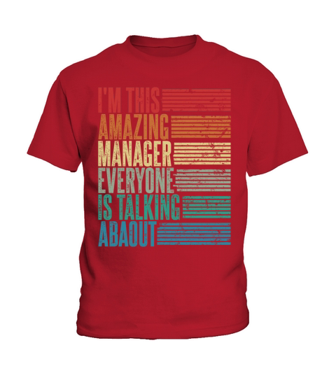 Vintage Manager Profession Gift Retro Kids T-Shirt
