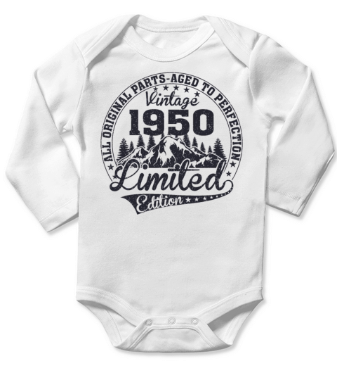 VINTAGE 1950 Long Sleeve Baby One-Piece