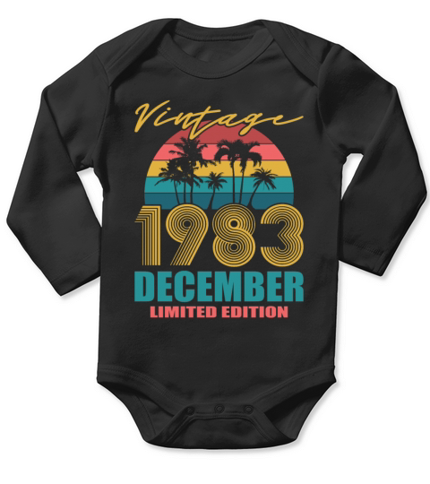 Vintage December 1983 Limited Edition Long Sleeve Baby One-Piece