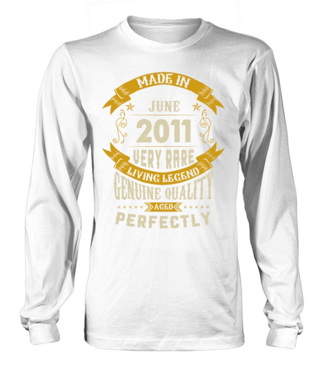 June 2011 Vintage Birthday Present Long sleeved Unisex