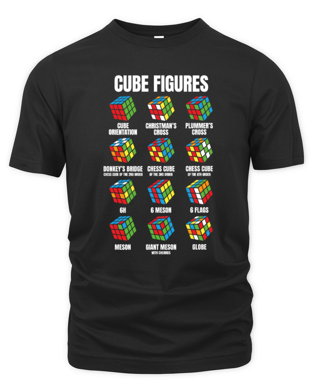 Cube Figures Speedcubing Cubing Speedsolving Organic Unisex T-shirt