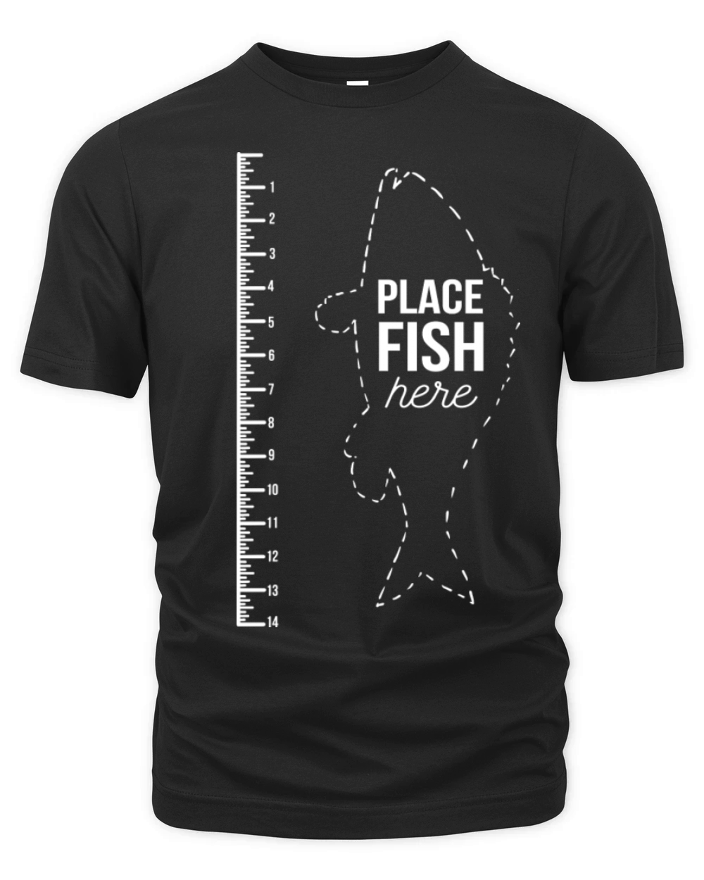 Fishing Ruler Fisherman Vintage Fly Fishing Retro Organic Unisex T-shirt
