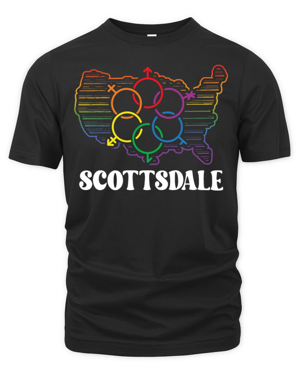 Scottsdale Pride Month Pride Flag LGBT Community L Organic Unisex T-shirt