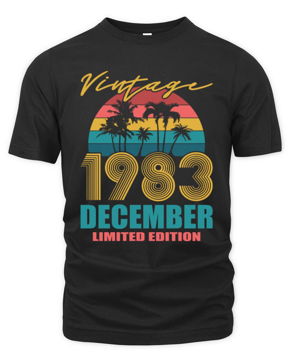 Vintage December 1983 Limited Edition Organic Unisex T-shirt