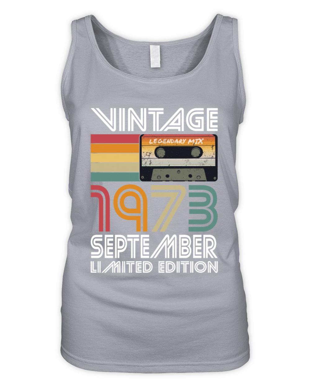 50th birthday september 1973 vintage 1973 Organic Women's Tank Top