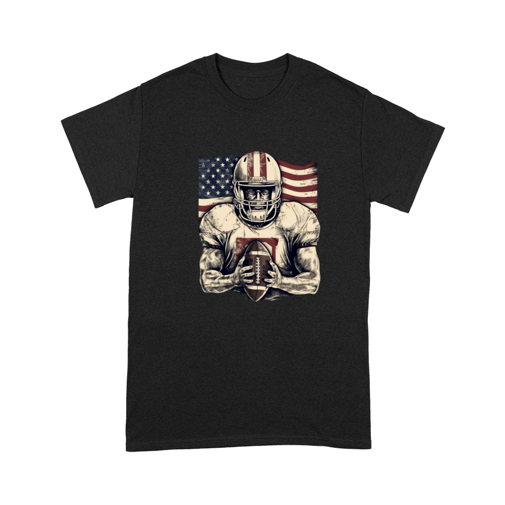 Football USA American Flag Vintage Gift Premium T-shirt