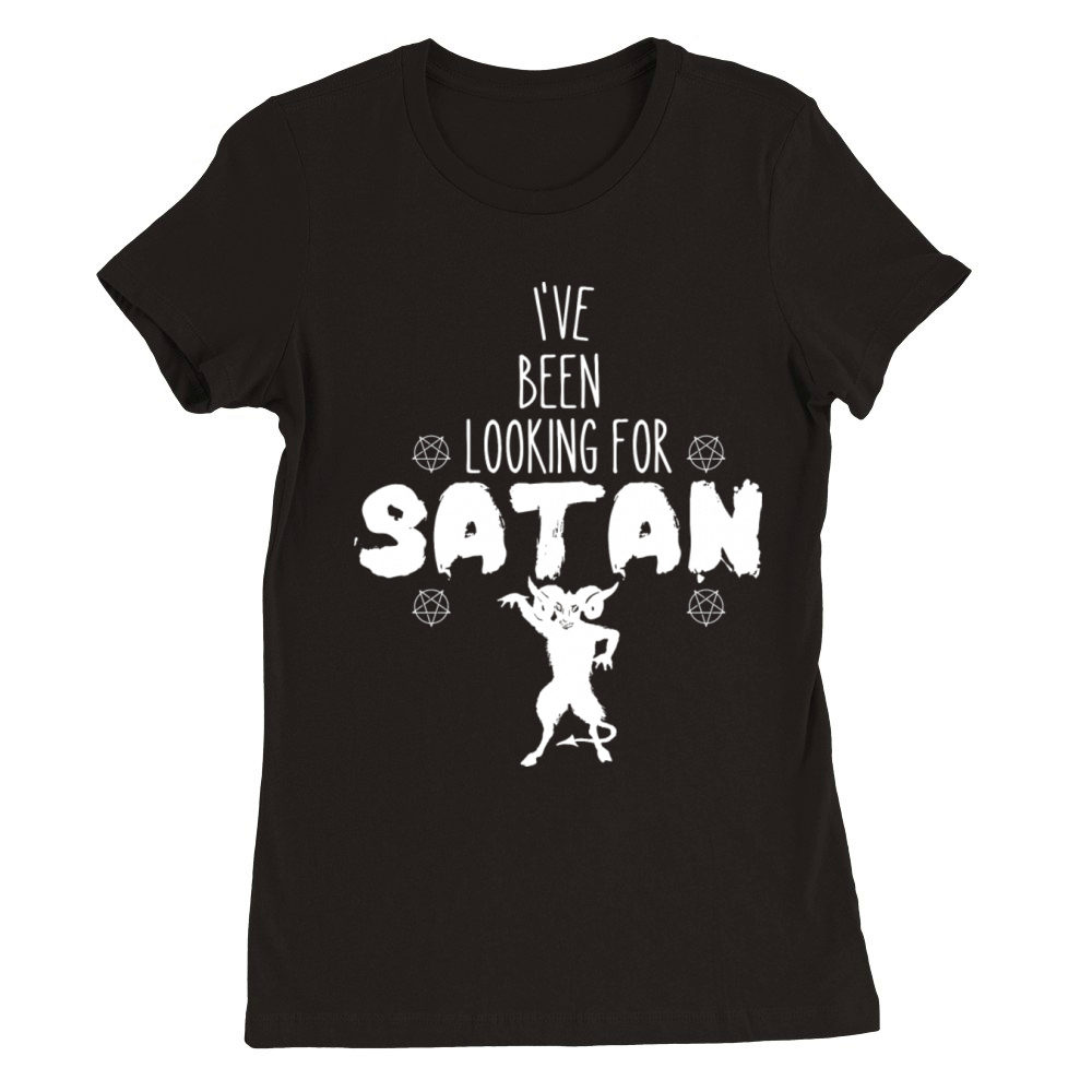 Funny Satan Saying Devil Metal Festival Premium Womens Crewneck T-shirt