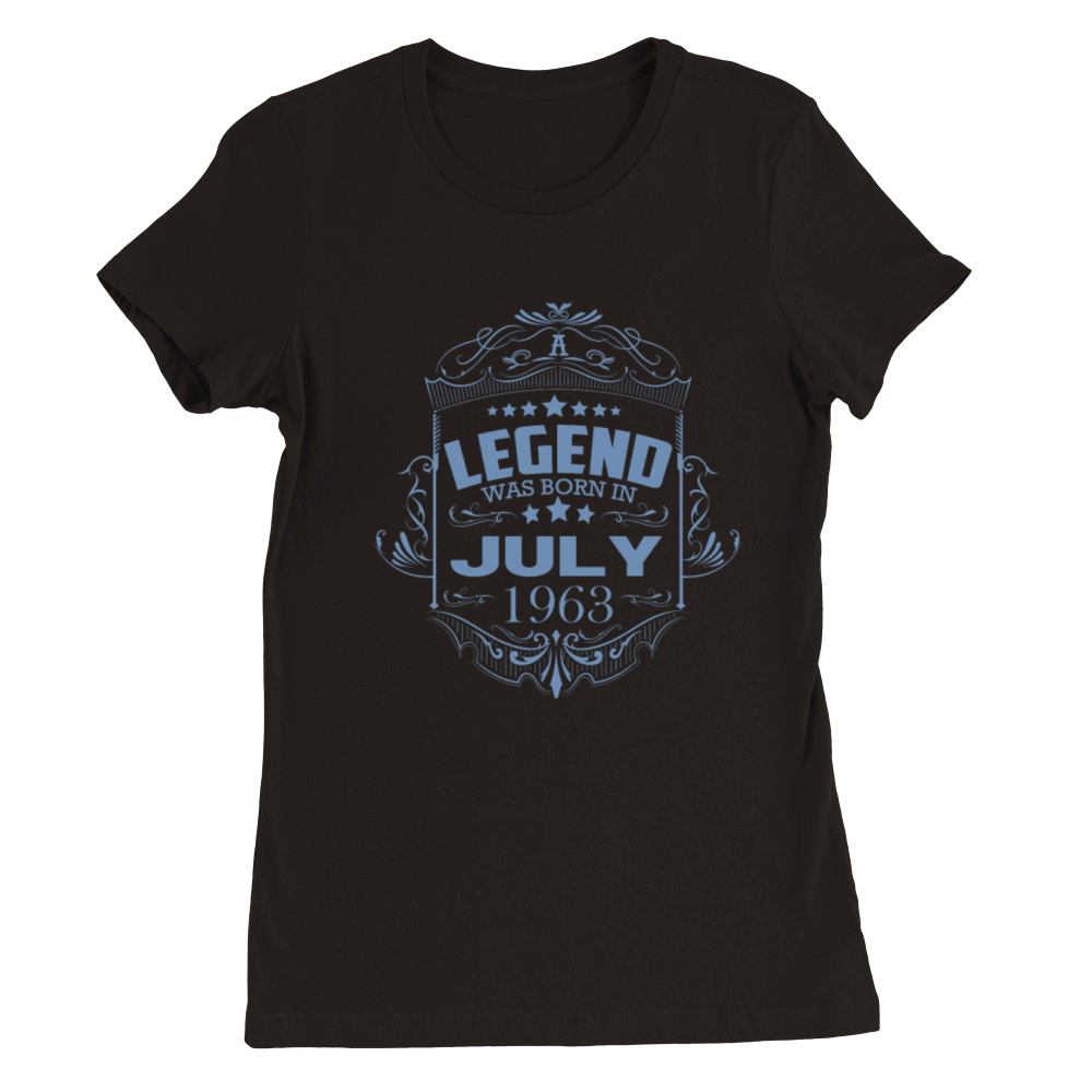 July 1963 Birthday Vintage Sayings Premium Womens Crewneck T-shirt