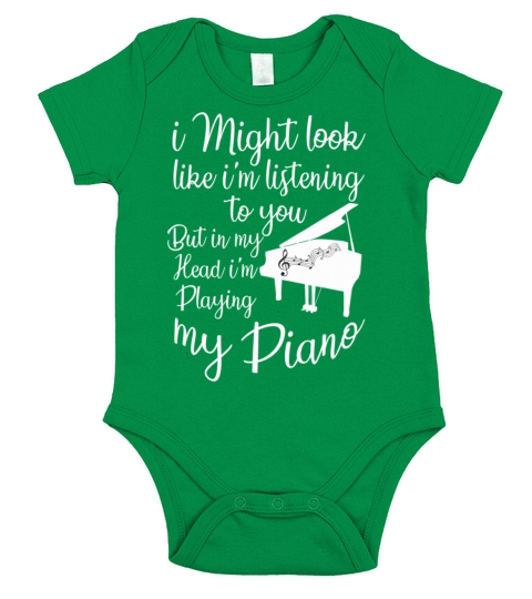 I Might Look Like Im Listening to You Music Short Sleeve Baby One-Piece