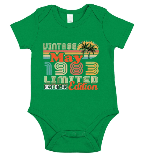 May 1983 Vintage Birthday Gift Short Sleeve Baby One-Piece