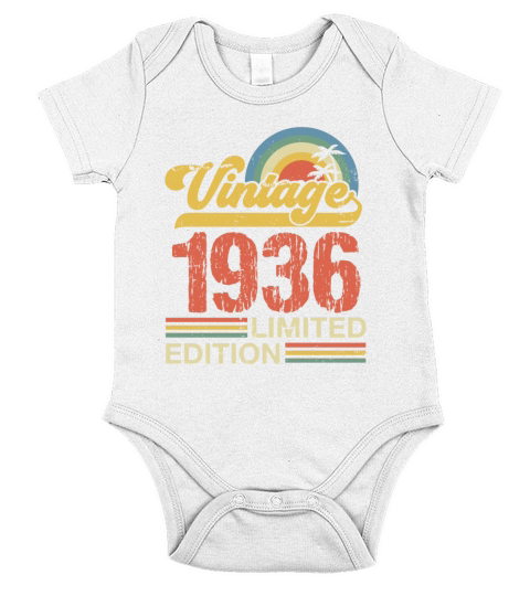 Retro Vintage 1936 Limited Edition Short Sleeve Baby One-Piece