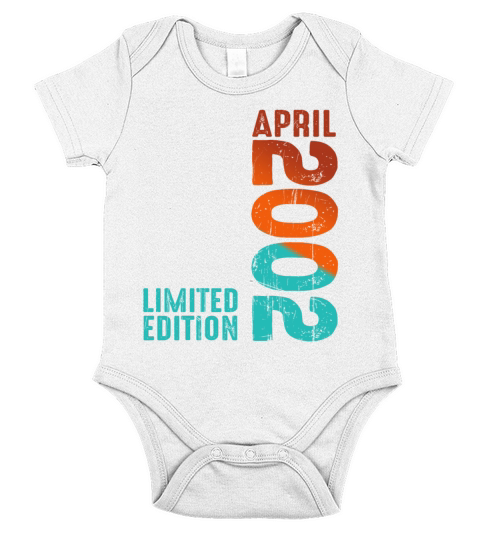 Since April 2002 Year 2002 Retro Vintage 2002 Short Sleeve Baby One-Piece