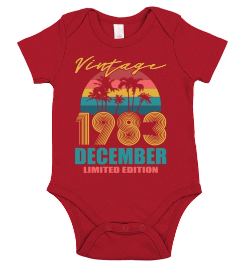 Vintage December 1983 Limited Edition Short Sleeve Baby One-Piece