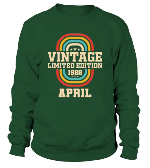 35th birthday April vintage 1988 vintage Sweatshirt Unisex