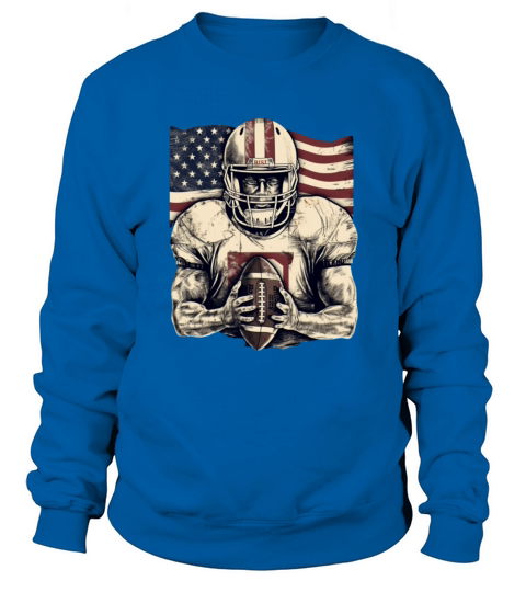 Football USA American Flag Vintage Gift Sweatshirt Unisex