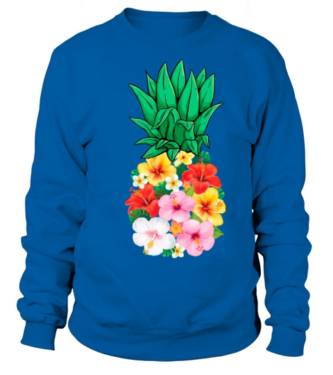 Hawaiian Pineapple Flower Aloha Vintage Hawaii Sweatshirt Unisex