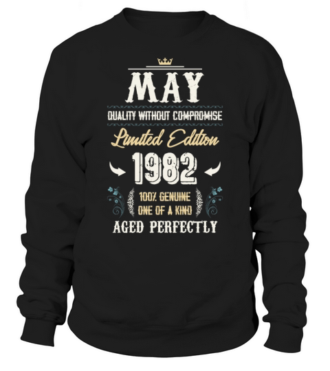 May 1982 Vintage Birthday Present Sweatshirt Unisex