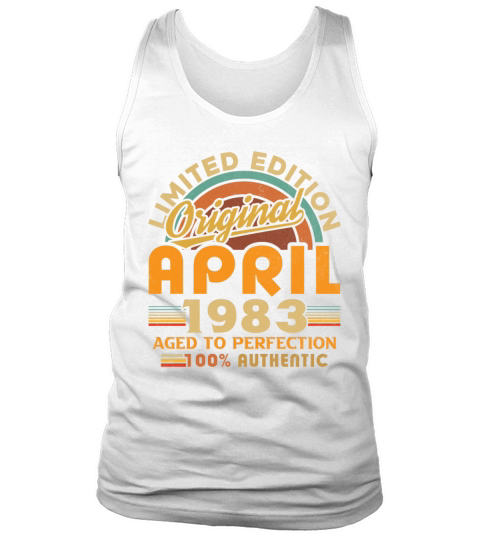 1983 April Vintage Born in 1983 April Gift Tank Top Unisex