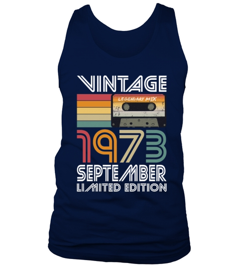 50th birthday september 1973 vintage 1973 Tank Top Unisex