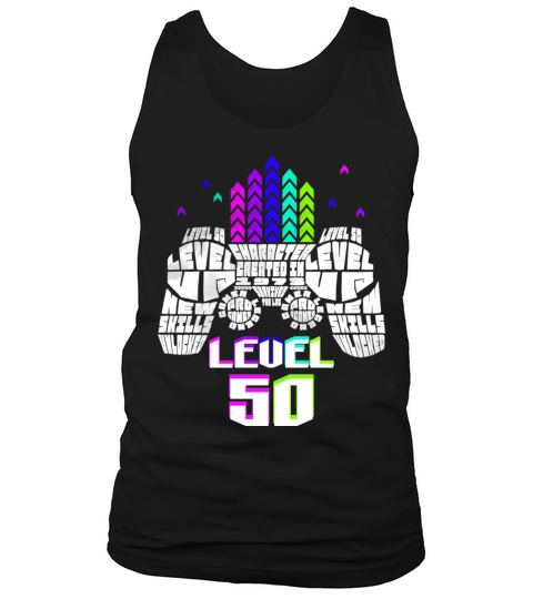 Geek Level 50 Unlocked 1973 50th Birthday Gamer Tank Top Unisex