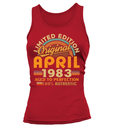 1983 April Vintage Born in 1983 April Gift Tank top Woman
