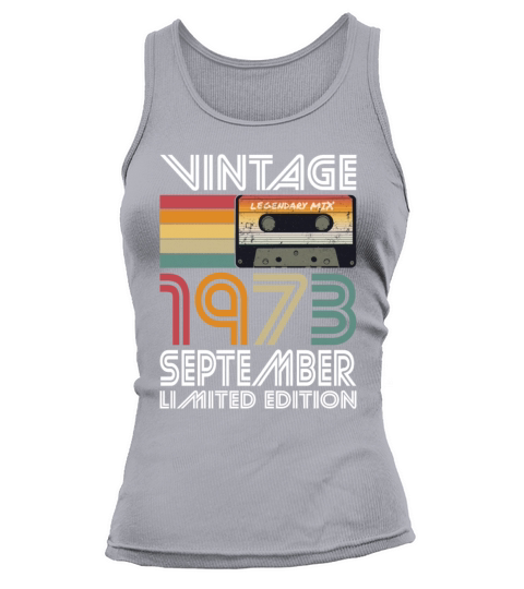 50th birthday september 1973 vintage 1973 Tank top Woman