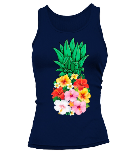 Hawaiian Pineapple Flower Aloha Vintage Hawaii Tank top Woman