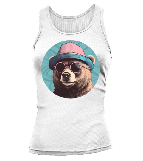 Retro Style 80s 90s Vintage Bear Lovers Tank top Woman