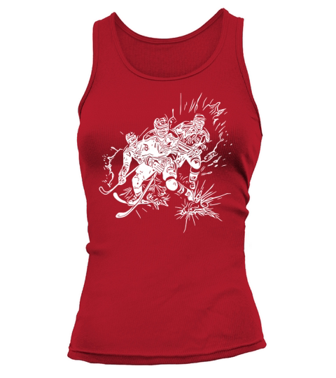 Vintage Ice Hockey Player Ice Crash Fan Motif Tank top Woman
