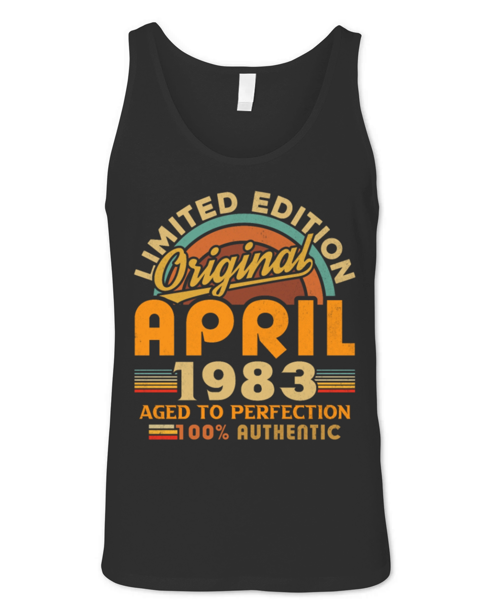 1983 April Vintage Born in 1983 April Gift Unisex Jersey Tank