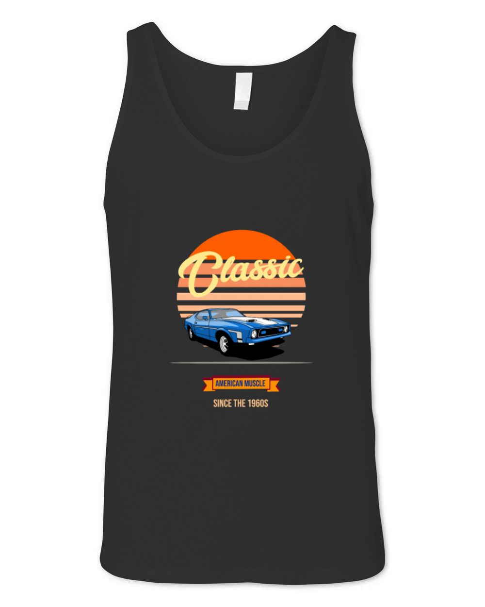 American Classic Muscle V8 Car Unisex Jersey Tank