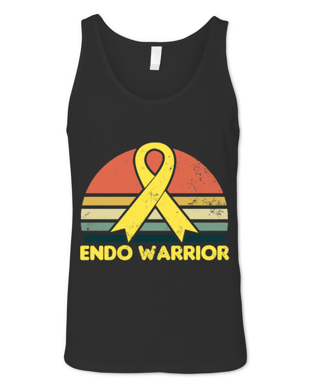 Endometriosis Shirt Vintage Retro Sunset Gift Unisex Jersey Tank