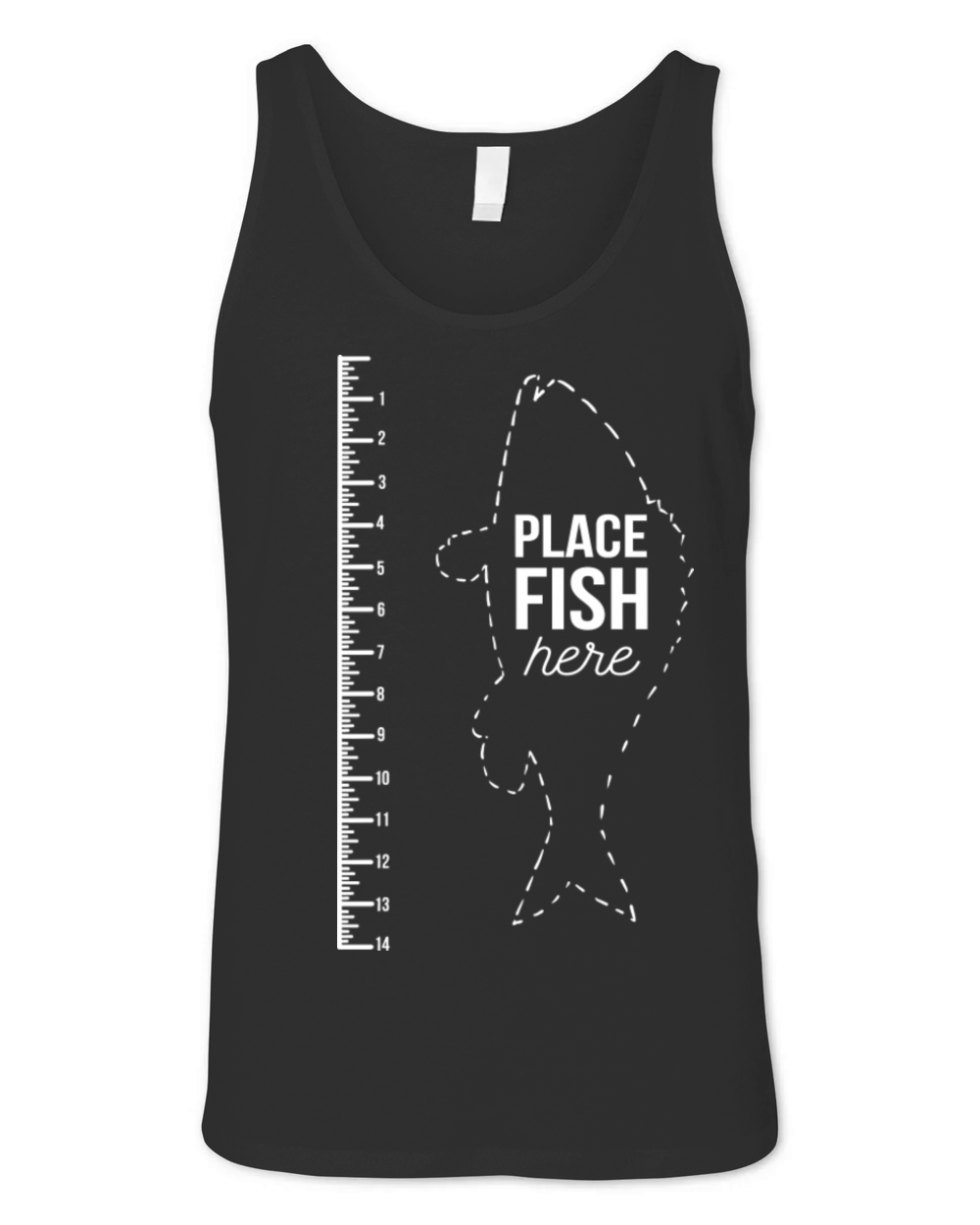 Fishing Ruler Fisherman Vintage Fly Fishing Retro Unisex Jersey Tank