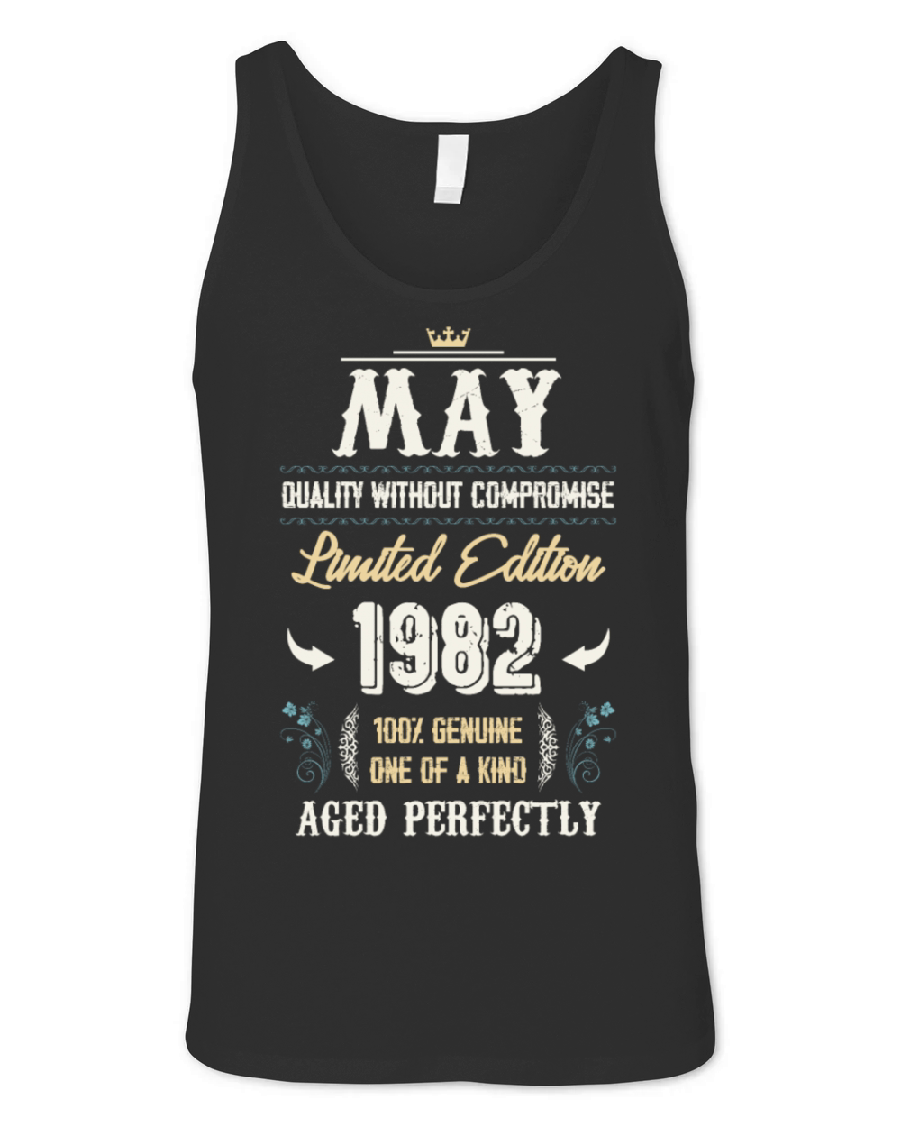 May 1982 Vintage Birthday Present Unisex Jersey Tank