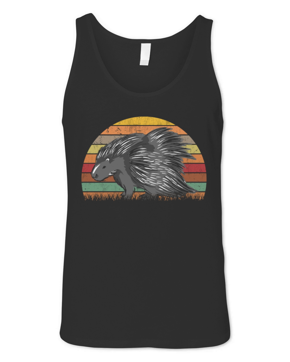 Porcupine Vintage Retro Unisex Jersey Tank