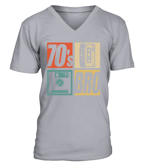 70s Bro 1970s Fashion 70 Theme Party Seventies V-Neck T-shirt