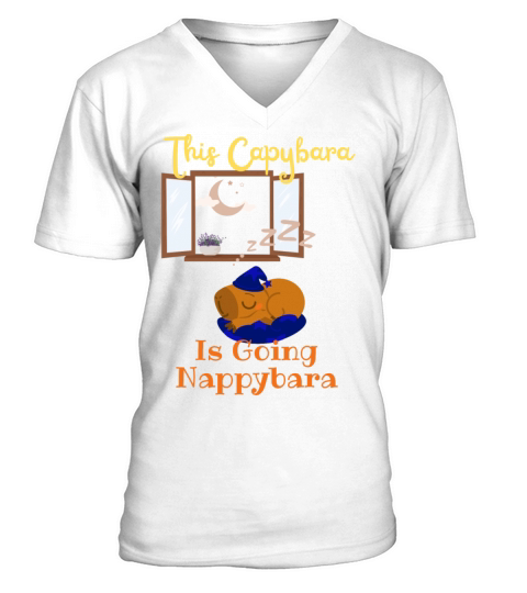Capybara is going Nappybara V-Neck T-shirt