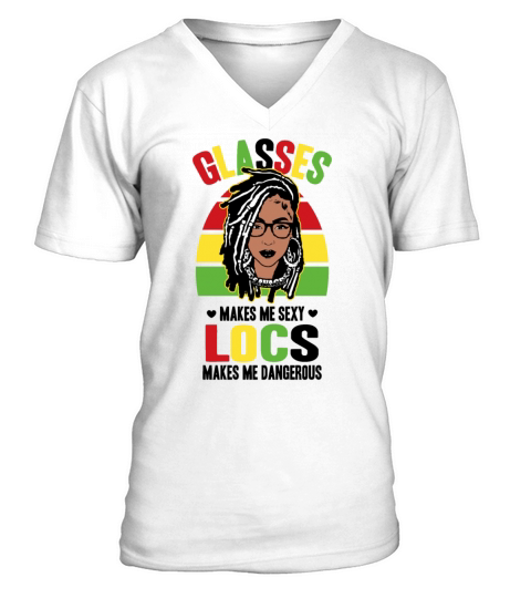 Its the Locs For Me - Afro Hair Black American V-Neck T-shirt