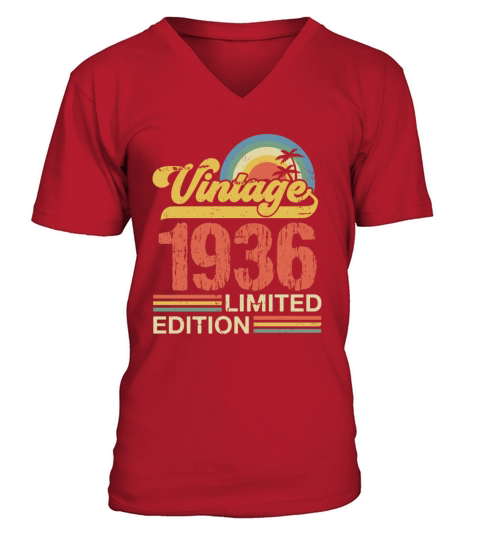 Retro Vintage 1936 Limited Edition V-Neck T-shirt