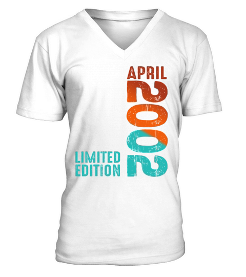 Since April 2002 Year 2002 Retro Vintage 2002 V-Neck T-shirt