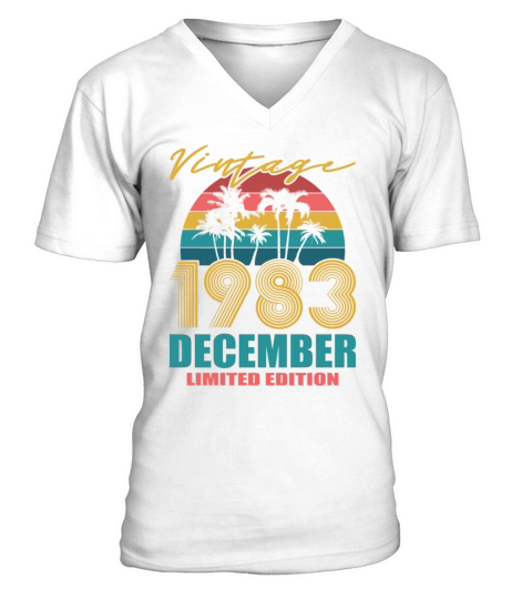 Vintage December 1983 Limited Edition V-Neck T-shirt