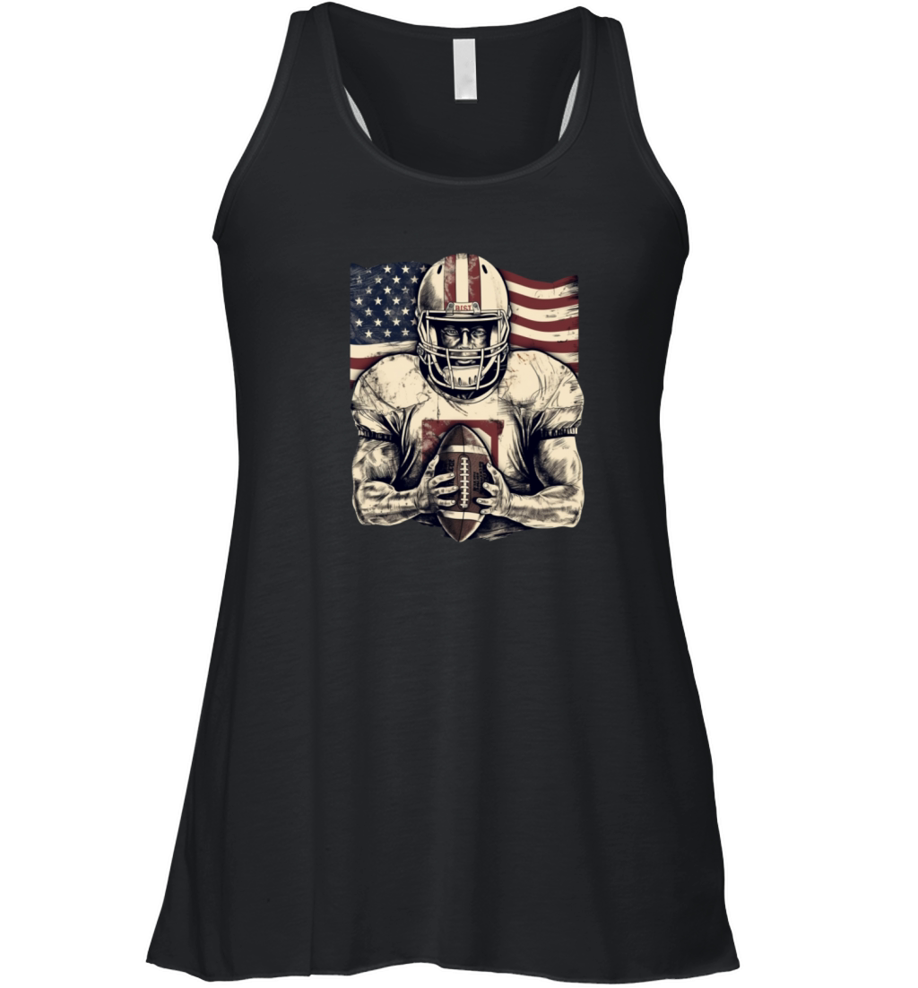 Football USA American Flag Vintage Gift Women's Flowy Tank Top