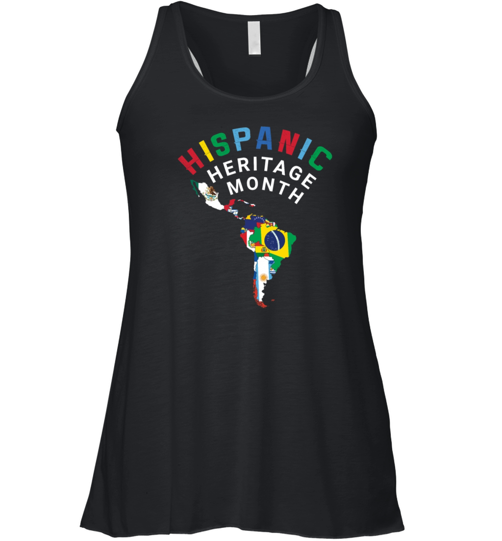 Map Celebrate National Hispanic Heritage Women's Flowy Tank Top