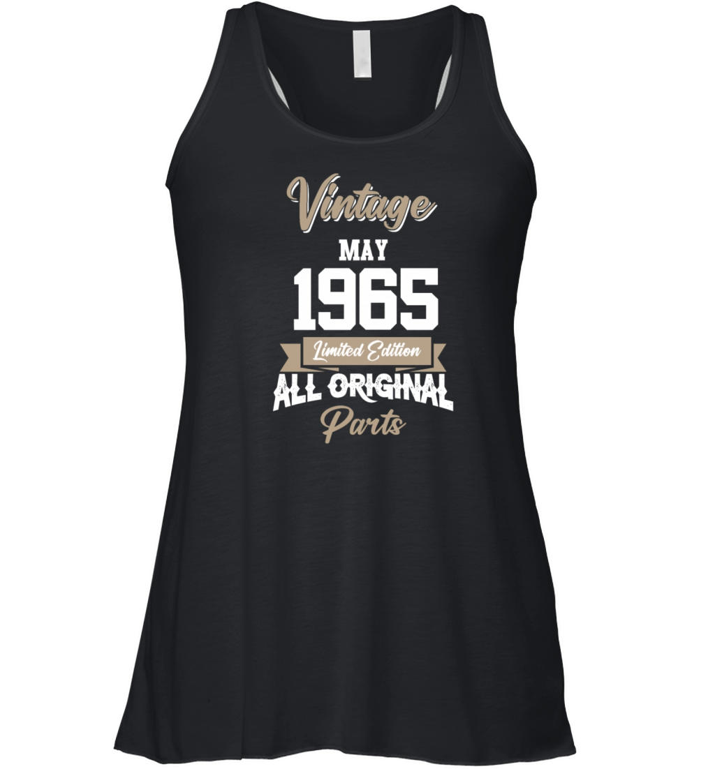 May 1965 Vintage Birthday Present Women's Flowy Tank Top
