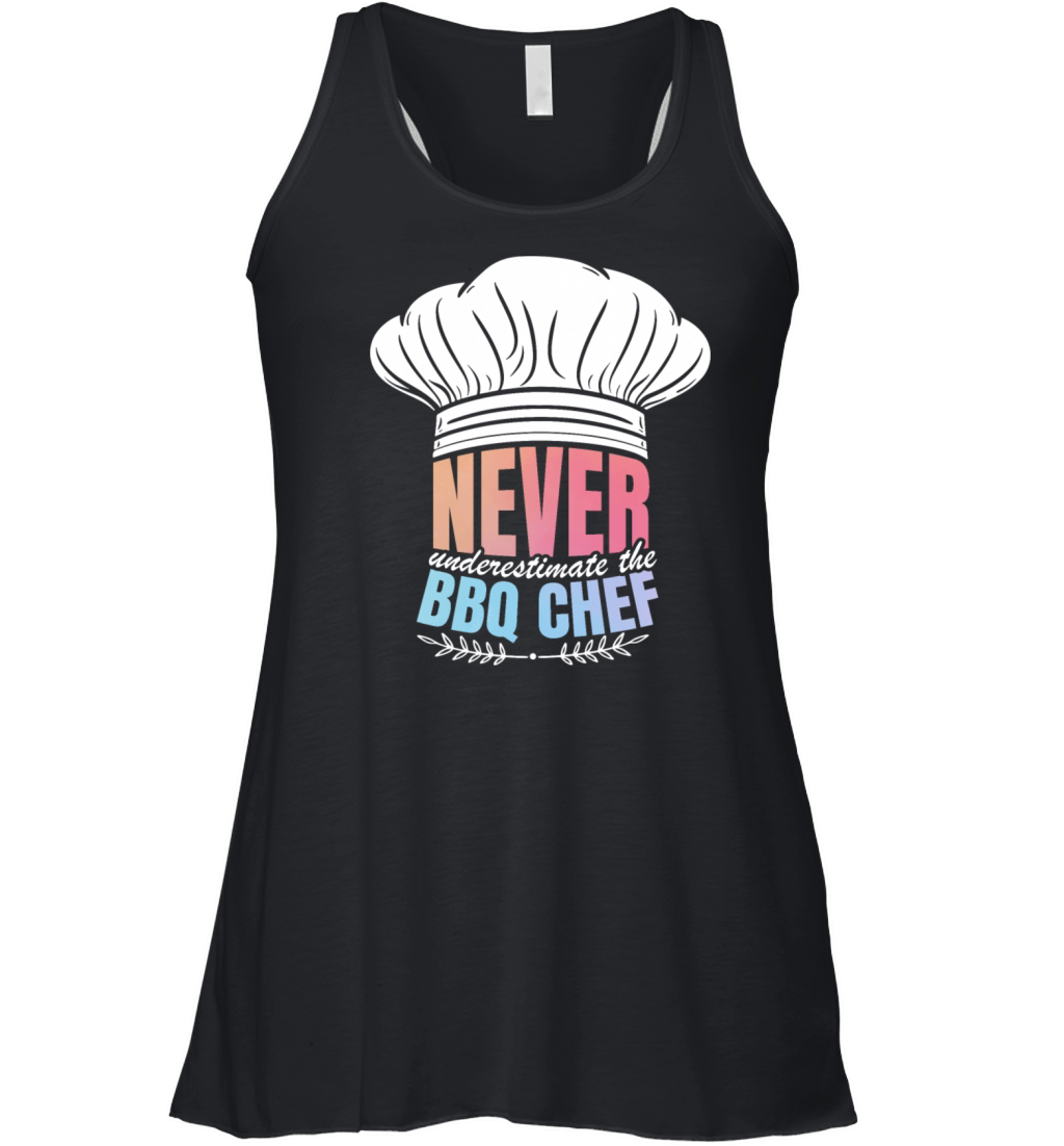 Motivational Cooking Pleasant BBQ Quote Women's Flowy Tank Top