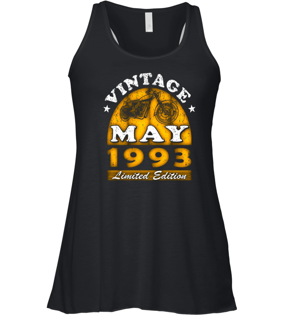 Motorcyclist Motorcycle Biker Born May 1993 Women's Flowy Tank Top