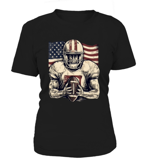 Football USA American Flag Vintage Gift Women's T-Shirt