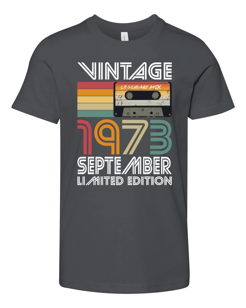 50th birthday september 1973 vintage 1973 Youth Unisex Jersey Tee