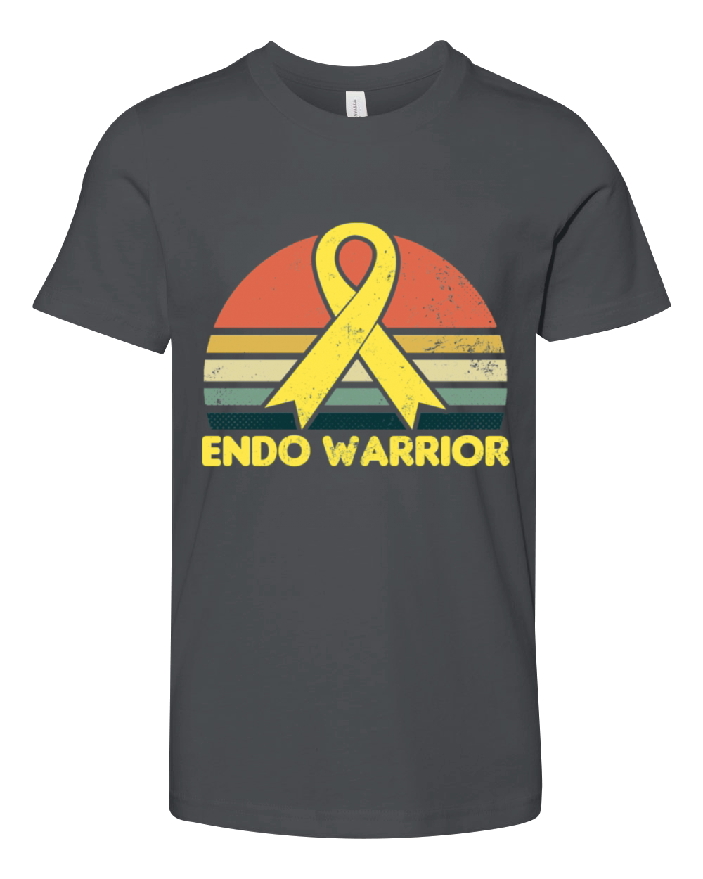 Endometriosis Shirt Vintage Retro Sunset Gift Youth Unisex Jersey Tee